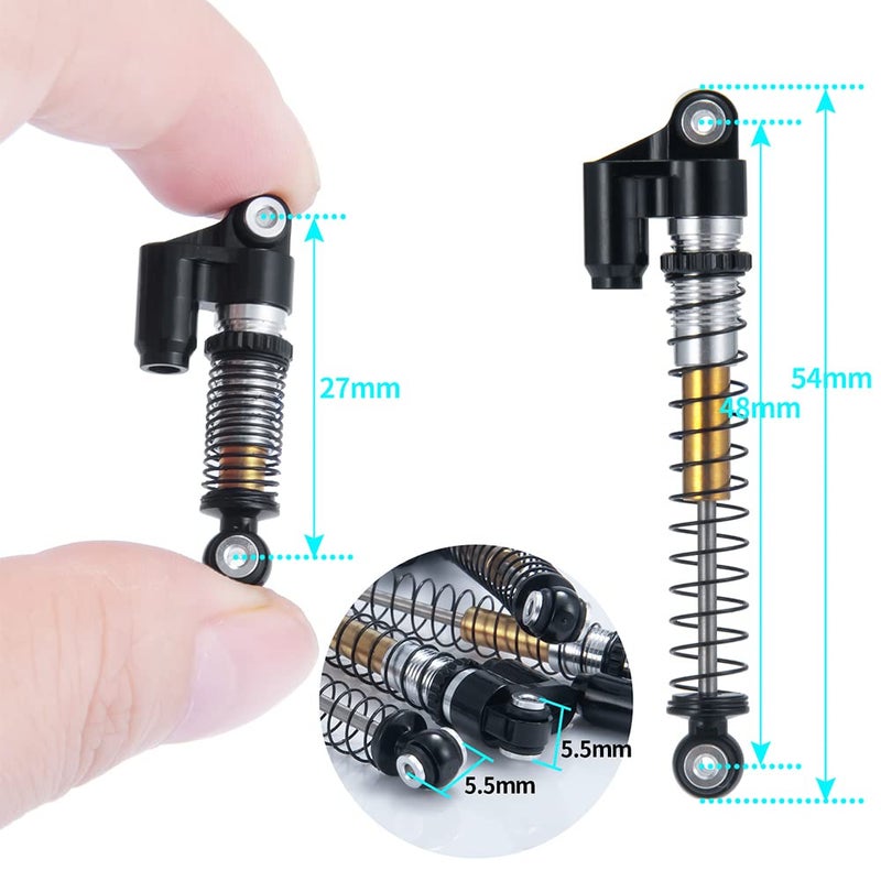 RCLIONS RC Shocks 48mm Adjustable Absorber Damper for All 1:24th Axial SCX24 AXI90081 Deadbolt C10 Bronco Gladiator RC Crawler Car Upgrades - Image 2